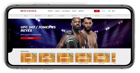 Bovada Homepage Inside iPhone
