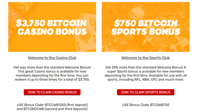 Bovada Bitcoin Promotions Visual