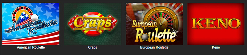 Table Games from Vegas Casino Online