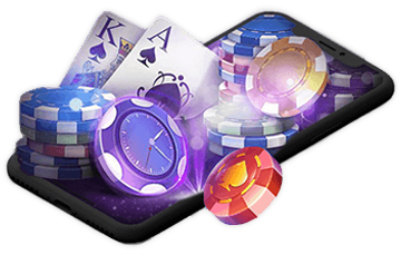 Mobile Phone Featuring Playing Cards and Poker Chips