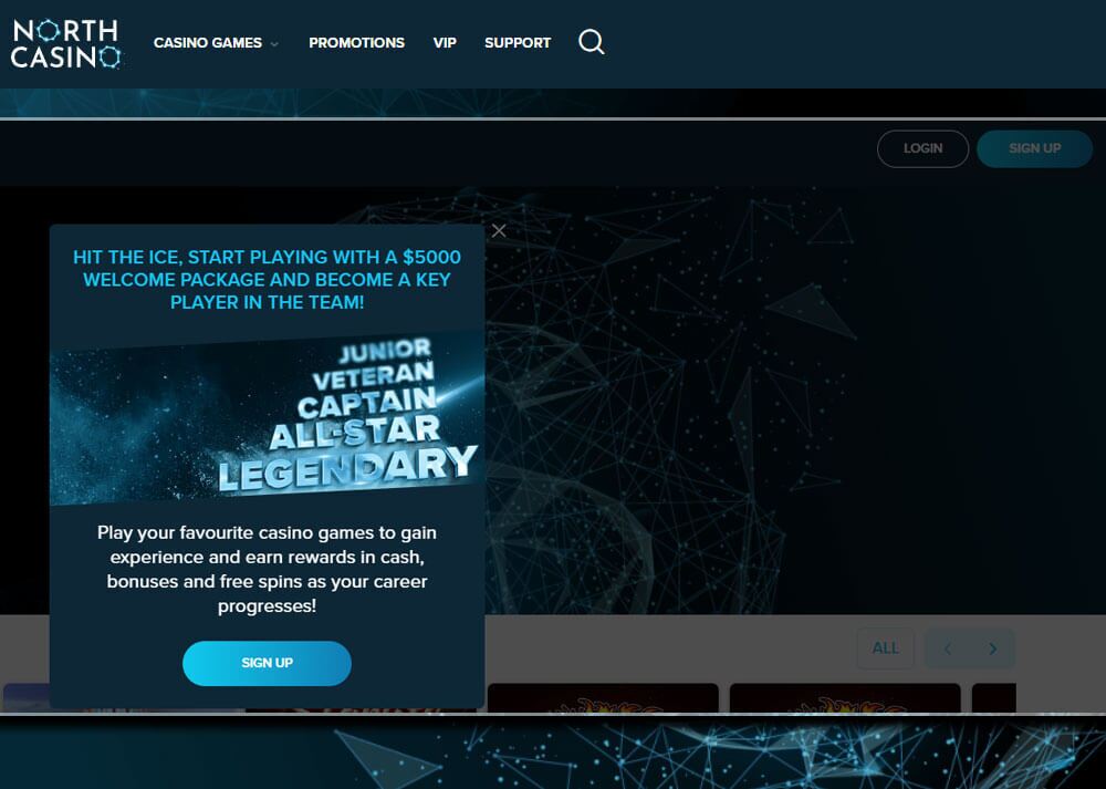 North Casino Games Popup