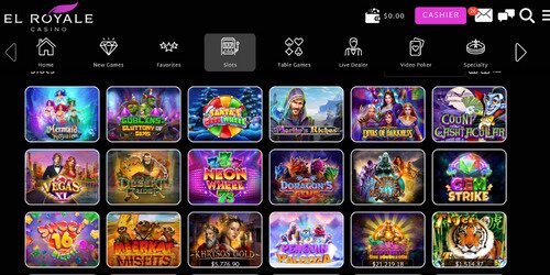 Screenshot of El Royale Slots options