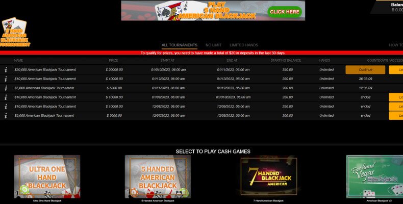 Super Slots Blackjack Tournament