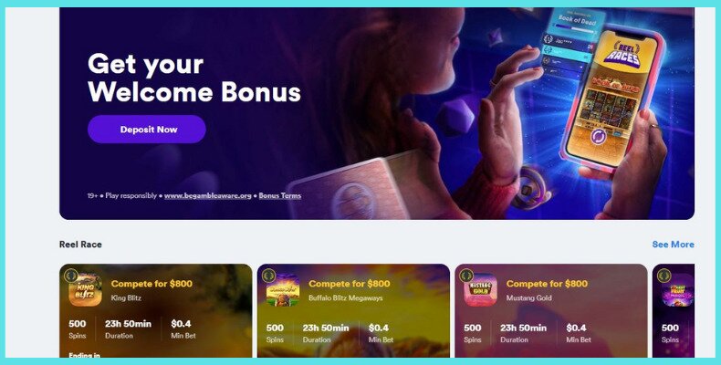 Casumo Casino Interface