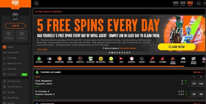888sport interface