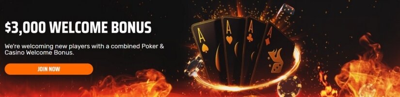 Screenshot of the Ignition website displaying a welcome bonus for poker.