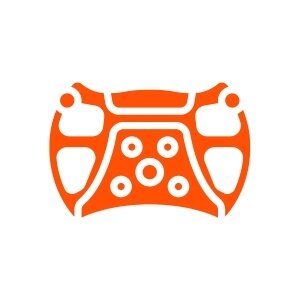 An orange banking icon showcasing a bank building and dollar sign.