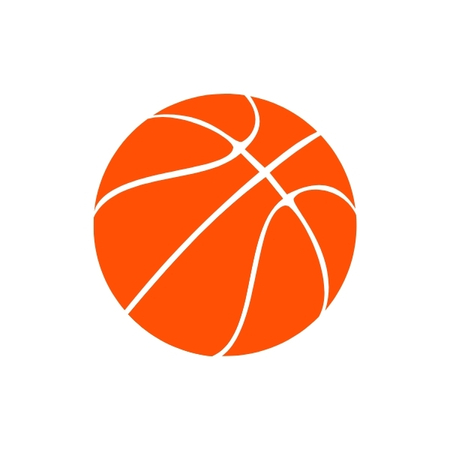 Icono naranja mostrando un baloncesto