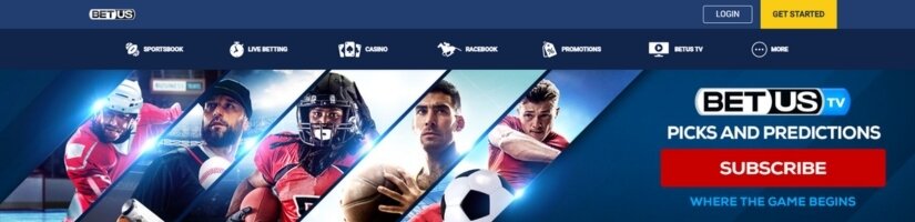 Image showcasing the BetUS TV section of their website.