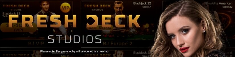 Image of DuckyLuck's live dealer roulette provider Fresh Deck Studios.