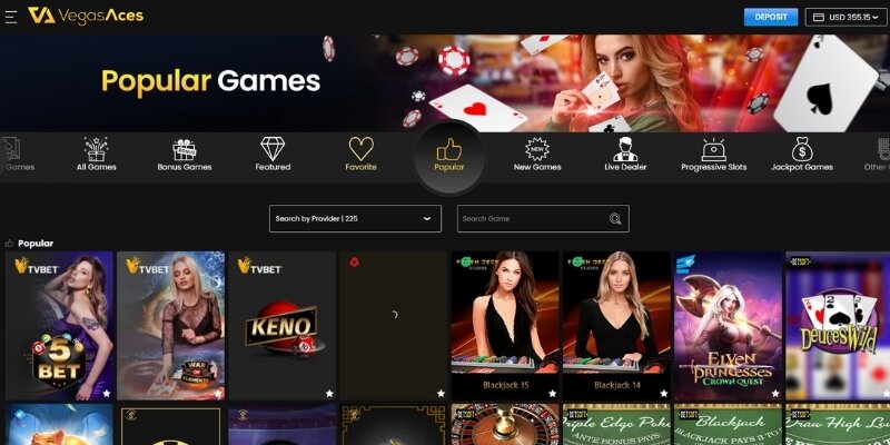 Vegas Aces is a sophisticated and contemporary online casino, and I have explored every aspect of the site to offer a balanced and insightful review.