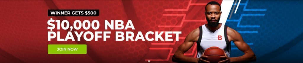 Header for the BetOnline NBA playoff bracket challenge.