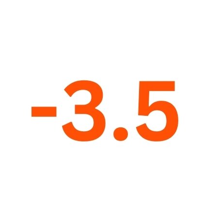 Orange icon showing a -3.5 handicap.