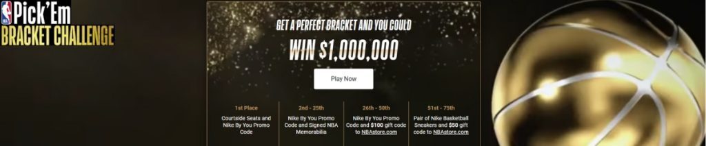 Header for the official NBA bracket challenge.
