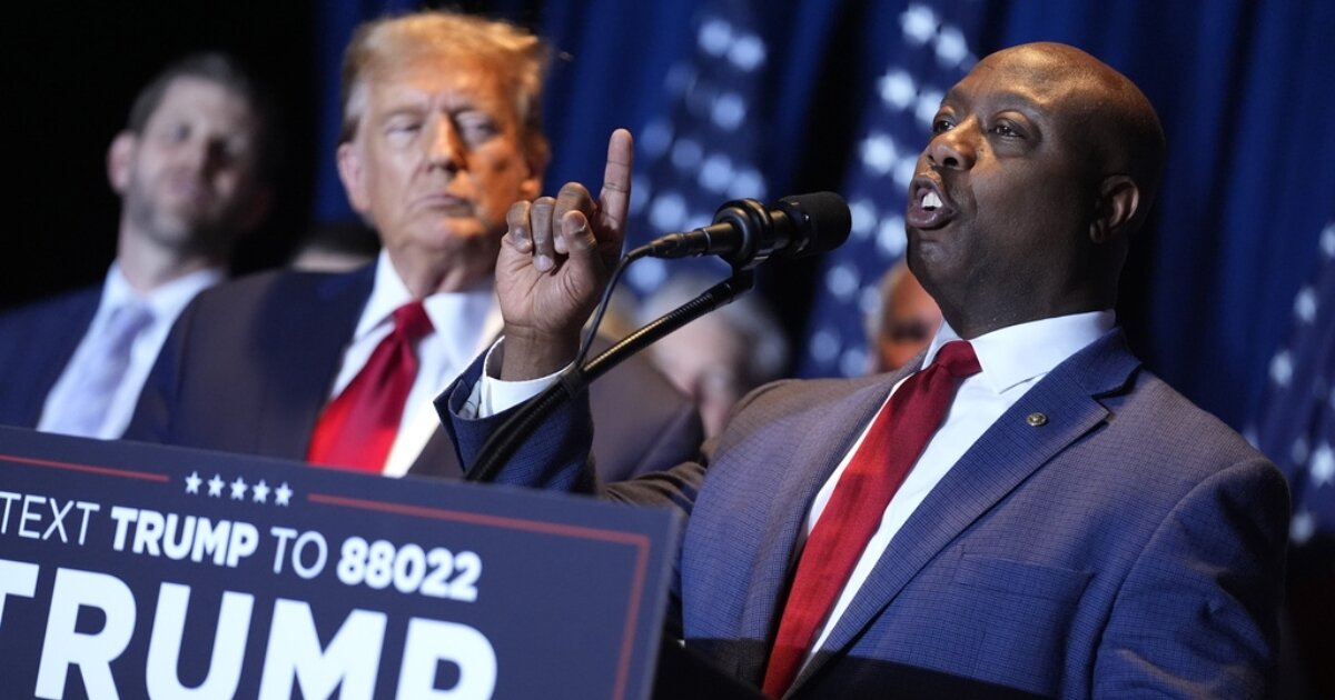 Here is an image of Tim Scott, who is vying for the Republican nomination for Vice President.