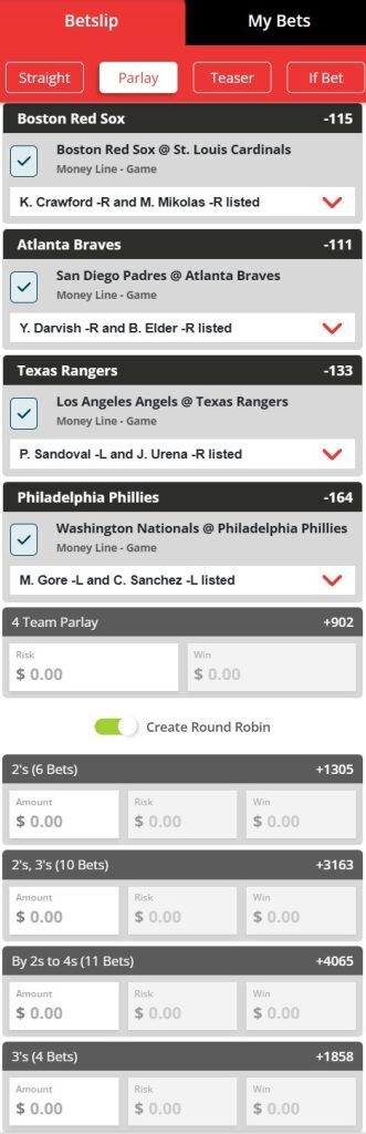 Live parlays resemble regular or same-game parlays, but the choices are made based on real-time occurrences through