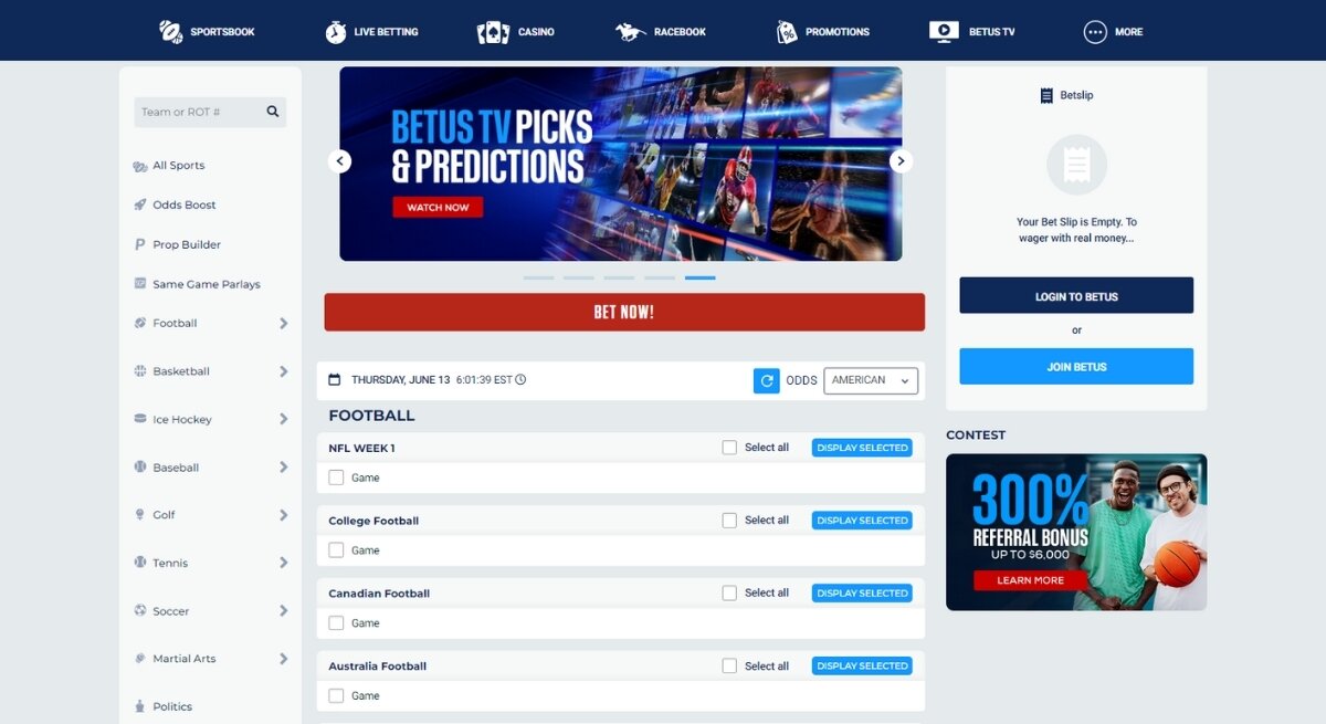 BetUS sportsbook,